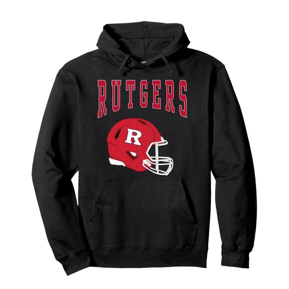 Rutgers University Scarlet Knights Football Helmet Pullover Hoodie Size M - Picture 1 of 6